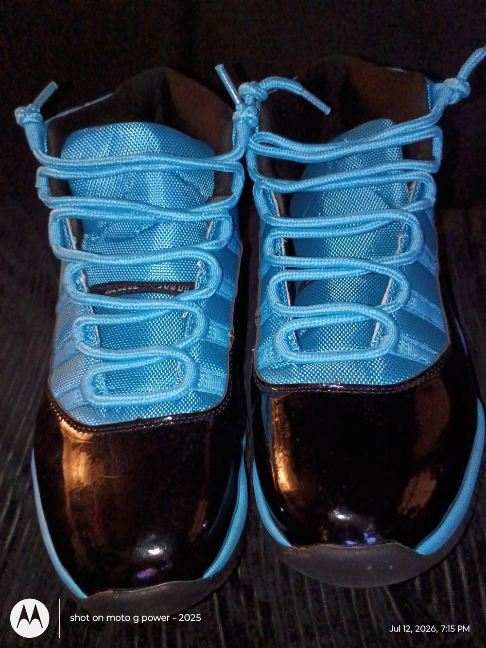 Nike Jordan 11s Men's Blue and Black Low-Top Sneakers